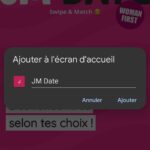 Botón de la página de inicio de contacto de Jacquie et Michel en Android