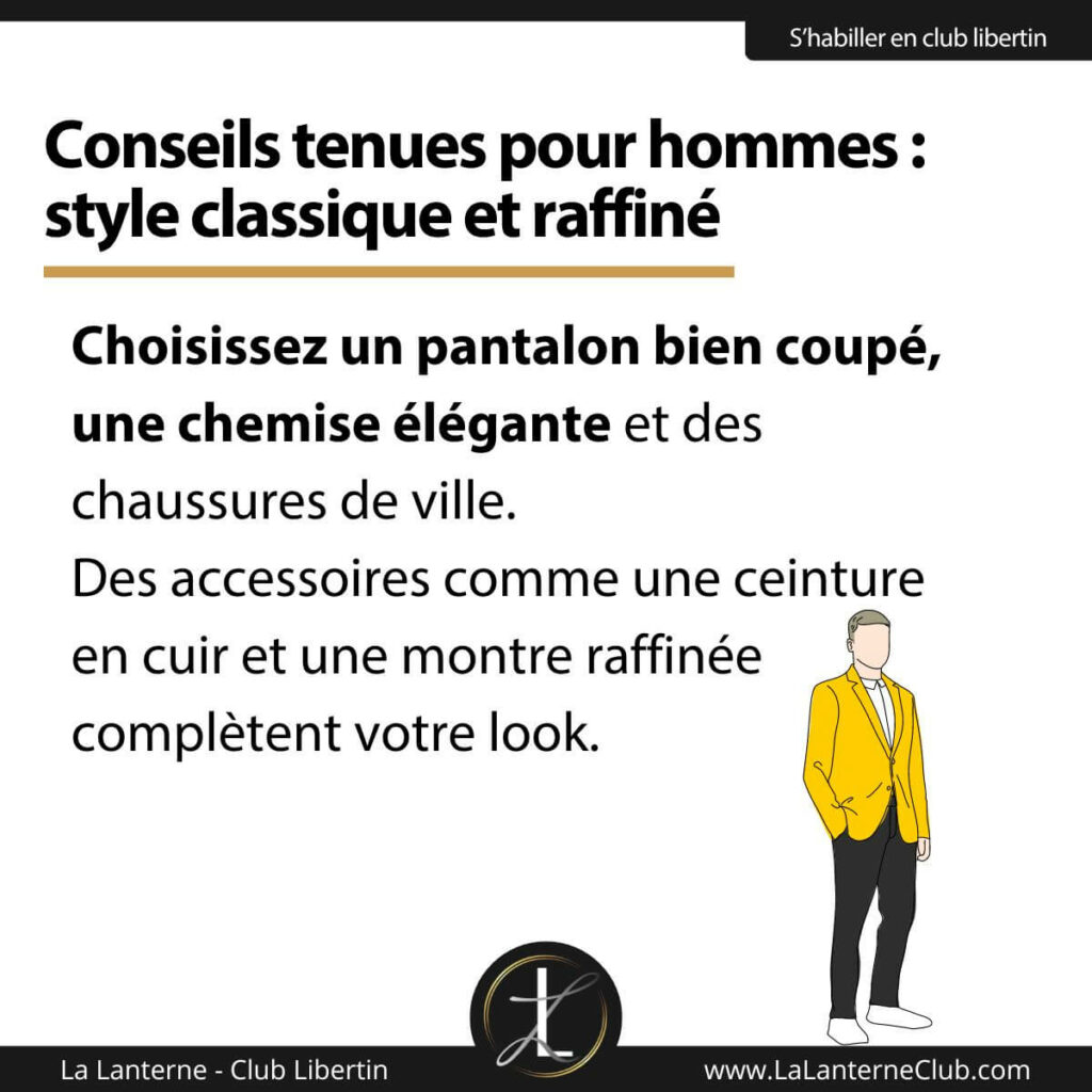 conseils tenues hommes libertin club