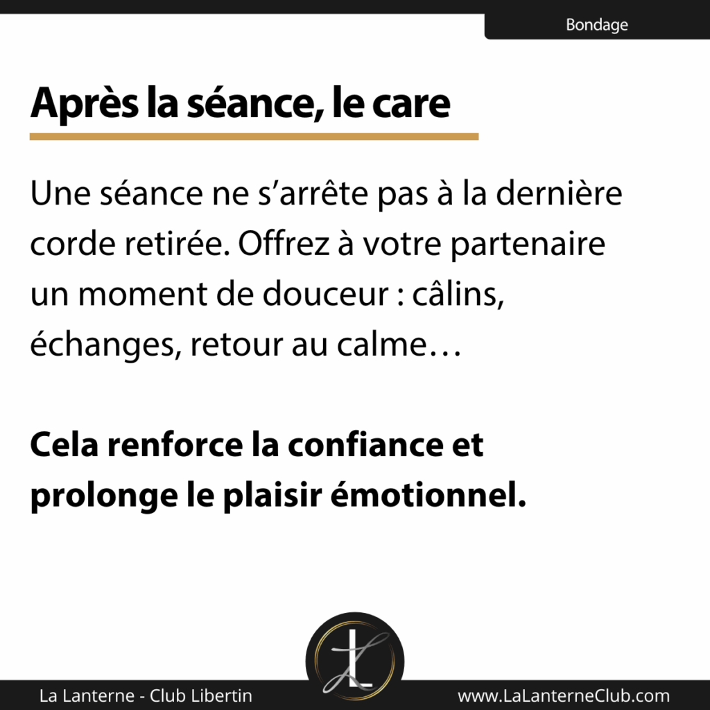 apres seance bondage aftercare