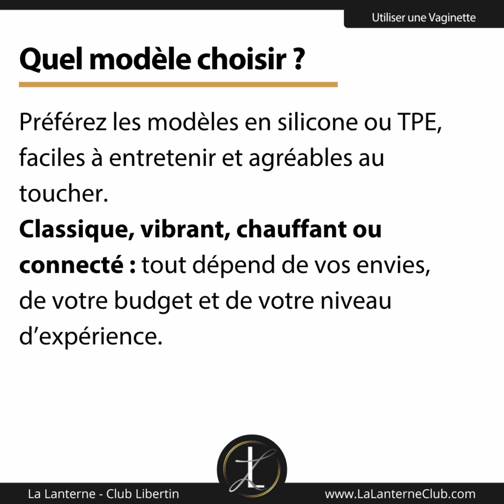 choisir vaginette type modele