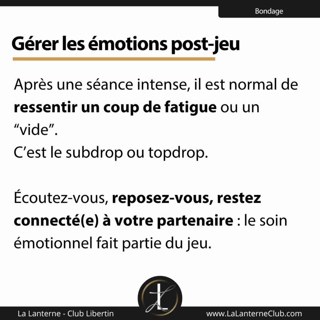 emotion management after bondage subdrop