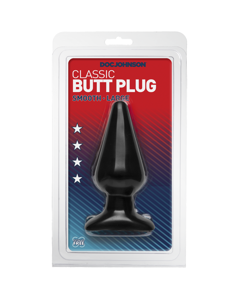 butt plug smooth 12 x 6 cm noir 1