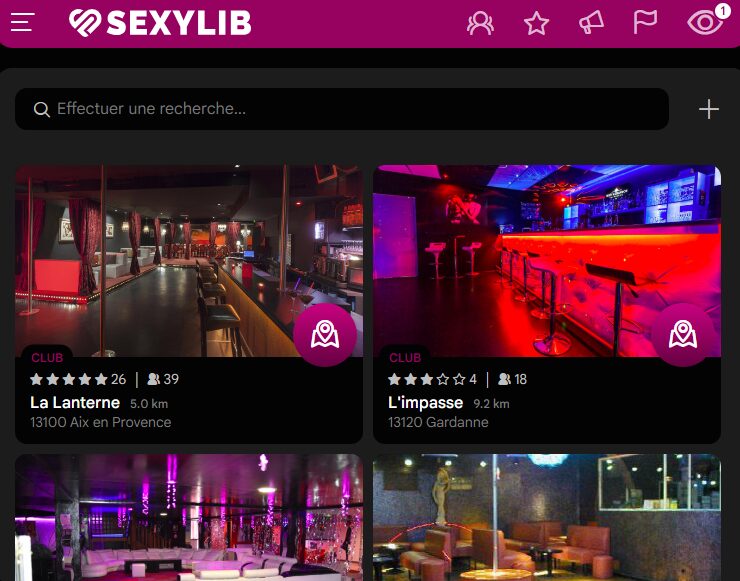 Annuaire des clubs libertins de SexyLib avec La LanterneClub