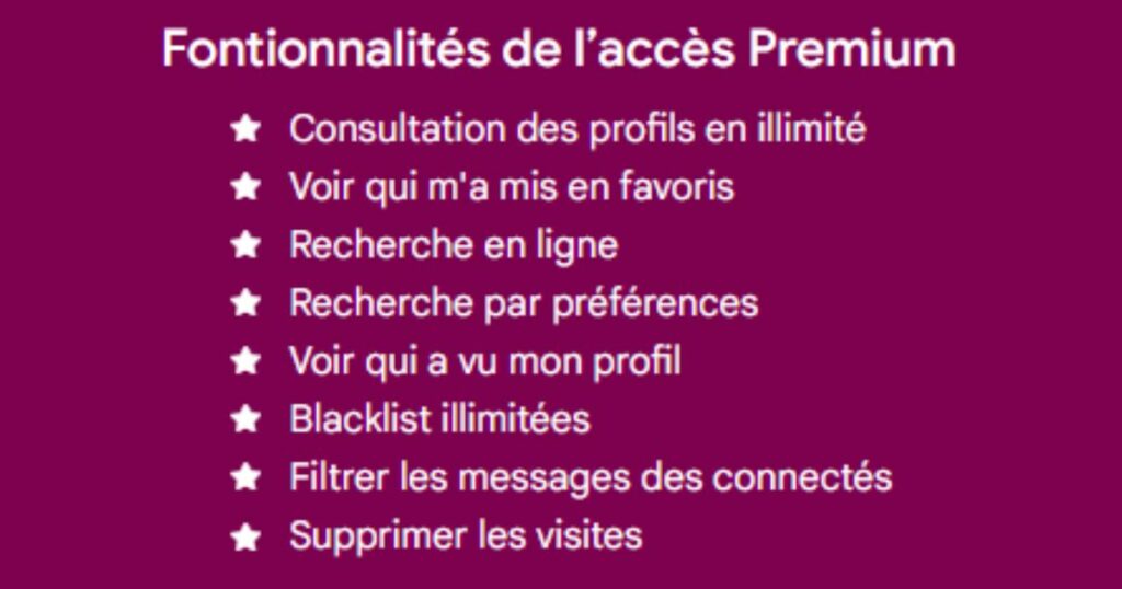 Les différentes focntionnalités premium de SexyLib